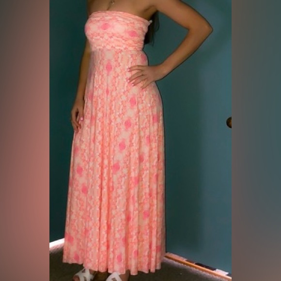 Victoria’s Secret Pink Floral Convertible Maxi Dress or Skirt Size XL - Picture 3 of 10